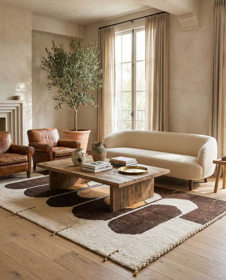 6' x 9' 8 Hand Knotted Moroccan Wool Rug