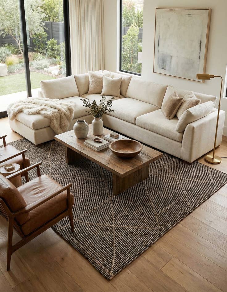 Detail image of  8' x 9' 8  Hand Knotted Darya Wool Rug