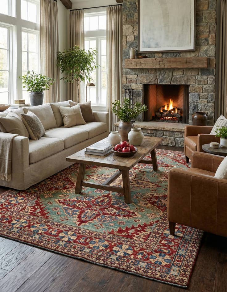 Detail image of 7' 8 x 10' 3  Hand Knotted Kazak Wool Rug