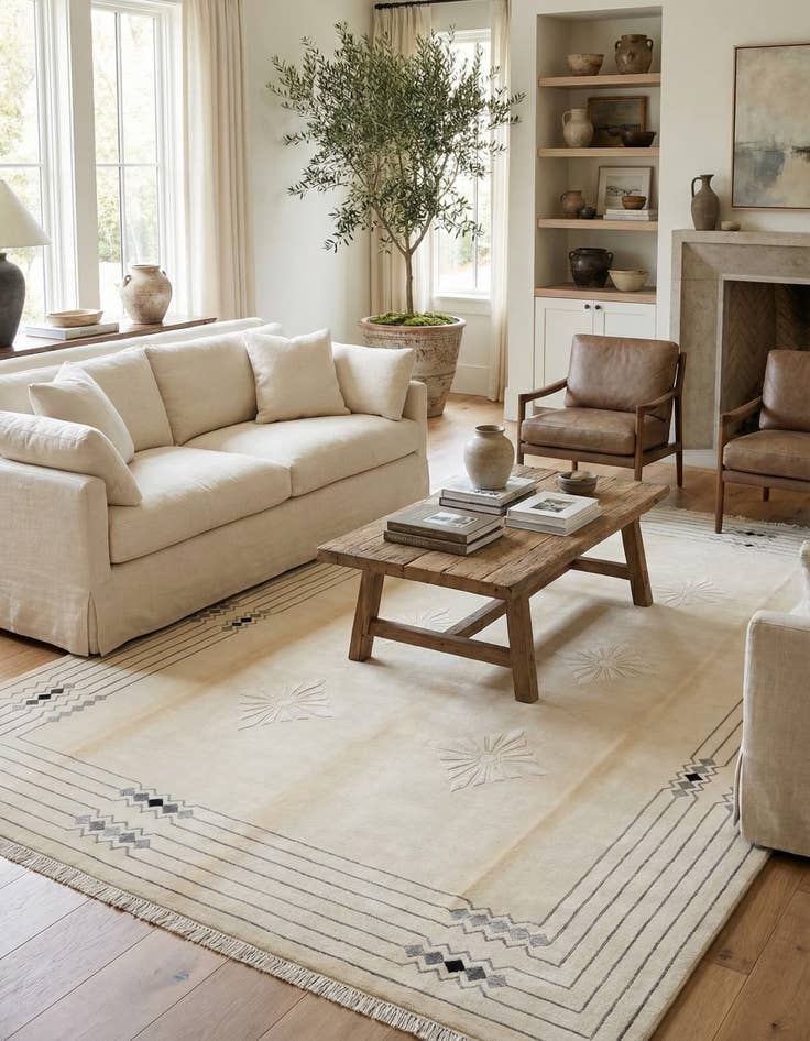 Detail image of 8' 2 x 11' 4  Hand Knotted Darya Wool Rug