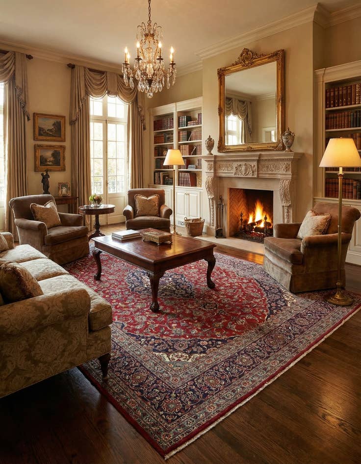 Detail image of 9' 7 x 12' 8  Hand Knotted Mashad Persian Wool Rug