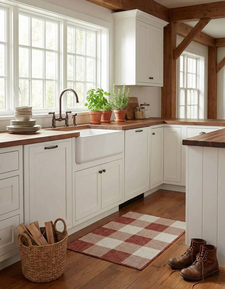 Detail image of  2' x 3'  Washable Checkered Indoor / Outdoor Rug