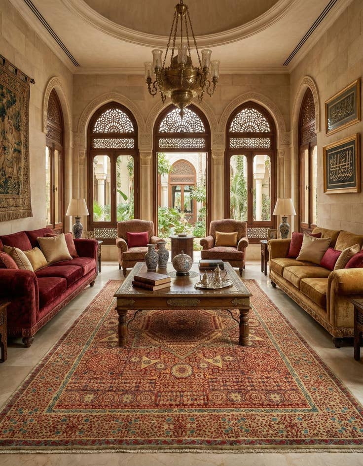 Detail image of 9' x 12' 3 Mamluk Wool Rug