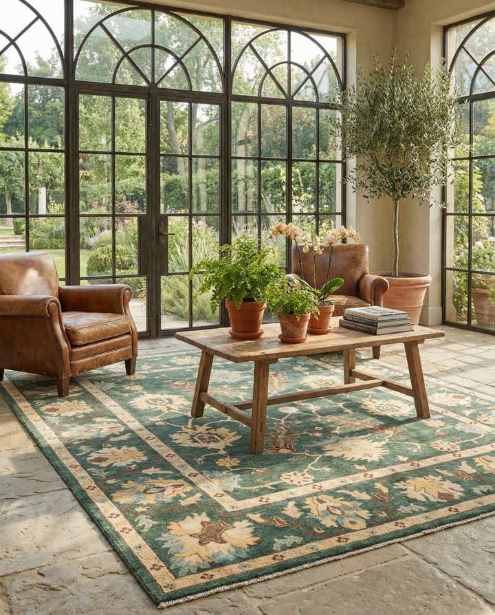 8' 7 x 10' 2 Hand Knotted Peshawar Ziegler Rug