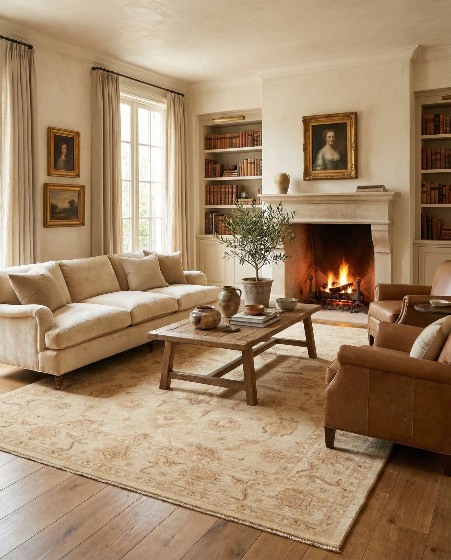 5' x 6' 5 Hand Knotted Peshawar Ziegler Rug