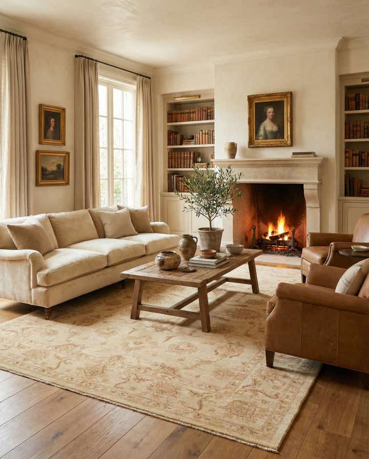 5' x 6' 5 Hand Knotted Peshawar Ziegler Rug