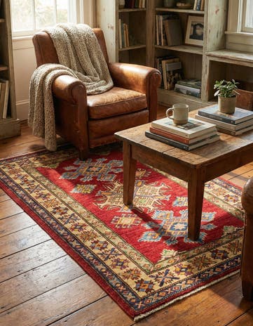 2' 9 x 4' Hand Knotted Kazak Oriental Rug