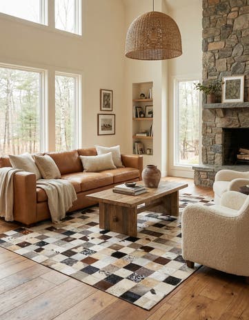 5' 4 x 7' 7 Cowhide Rug