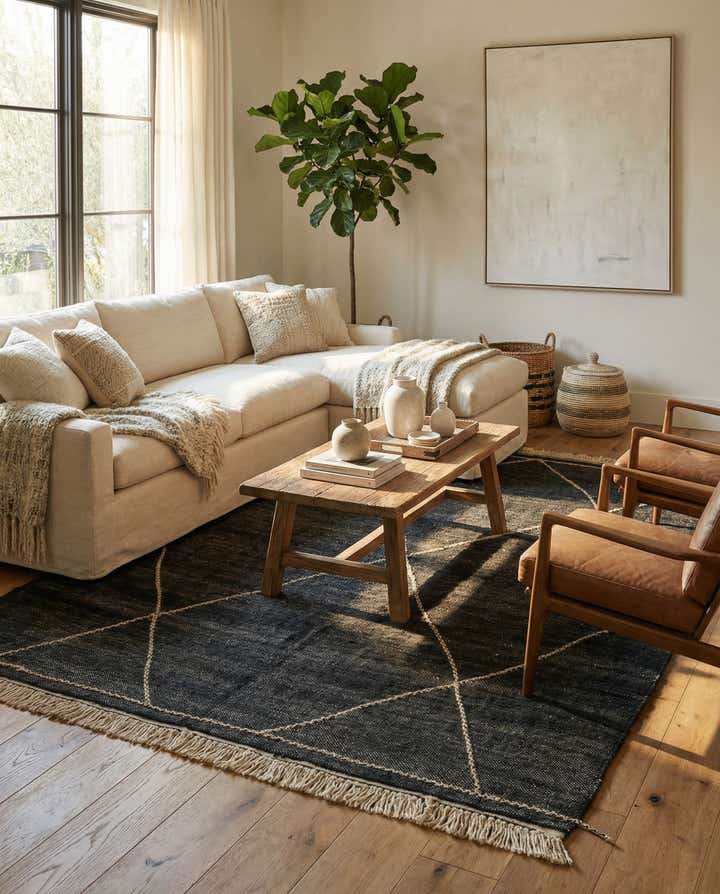 8' 1 x 10' 1 Hand Knotted Moroccan Wool Rug