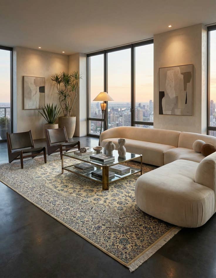 Detail image of 8' x 11' 9  Hand Knotted Nain Persian Rug