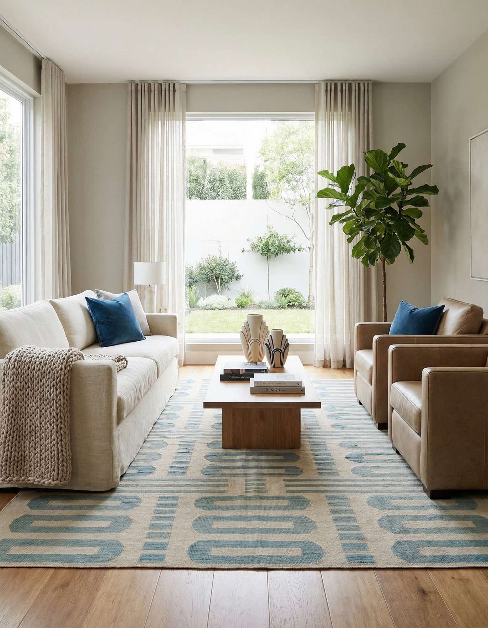 6' 3 x 9' 5 Hand Woven Kilim Modern Wool Rug
