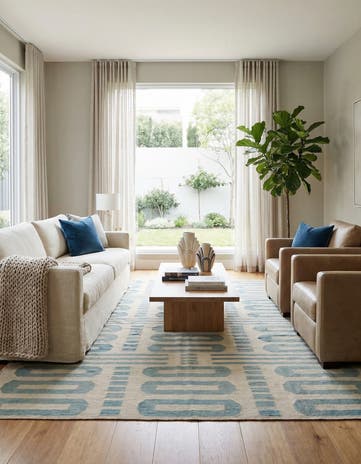 6' 3 x 9' 5 Hand Woven Kilim Modern Wool Rug