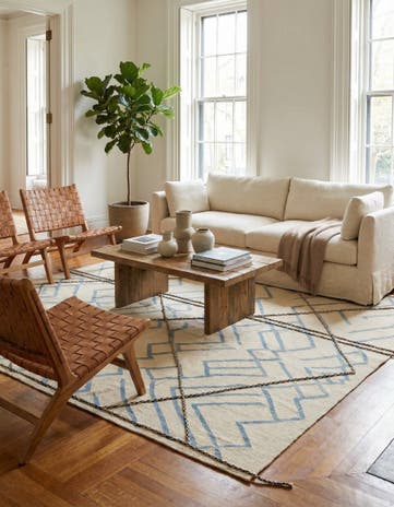 8' 3 x 8' 5 Hand Woven Kilim Modern Wool Square Rug