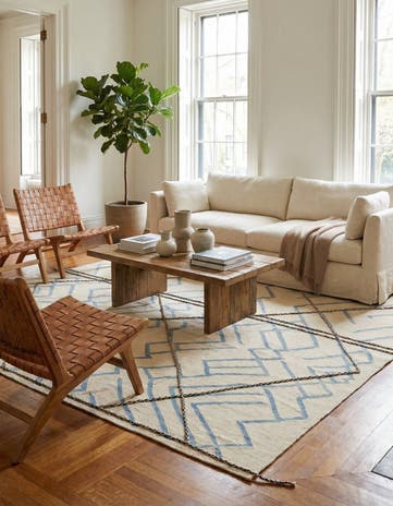 8' 3 x 8' 5 Hand Woven Kilim Modern Wool Square Rug
