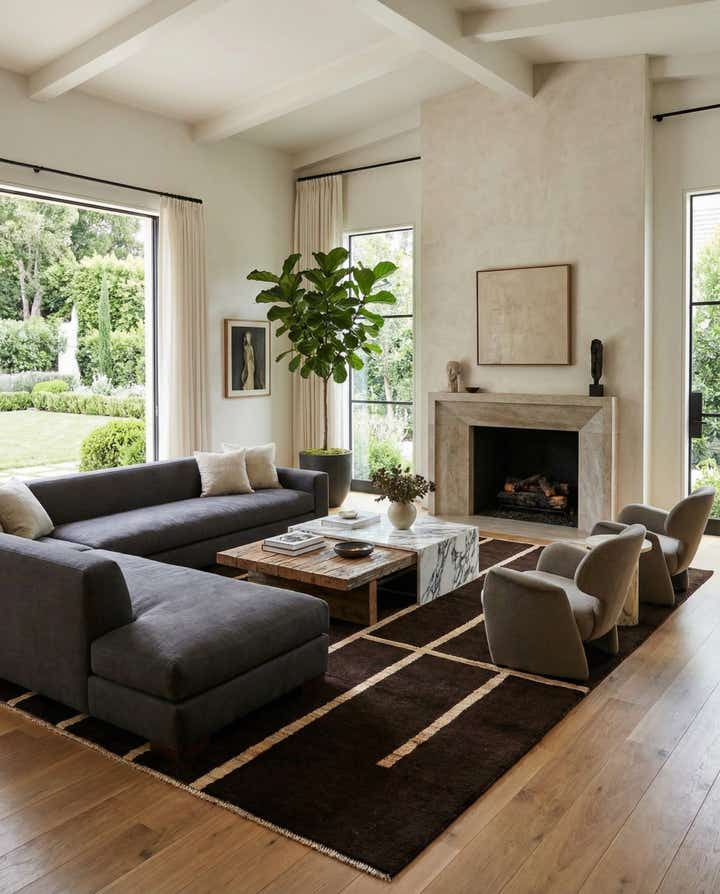 5' 9 x 7' 11 Hand Knotted Darya Wool Rug