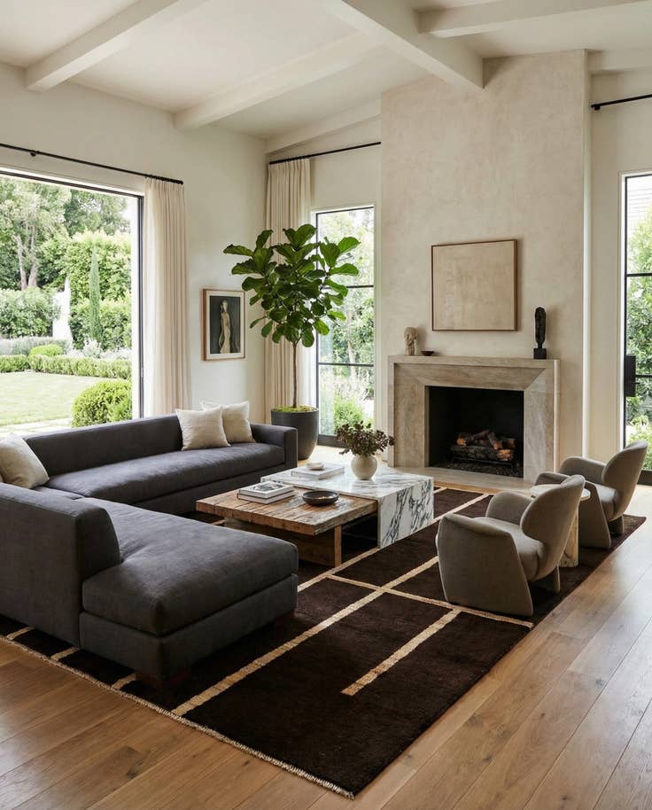 Detail image of 5' 9 x 7' 11 Hand Knotted Darya Wool Rug