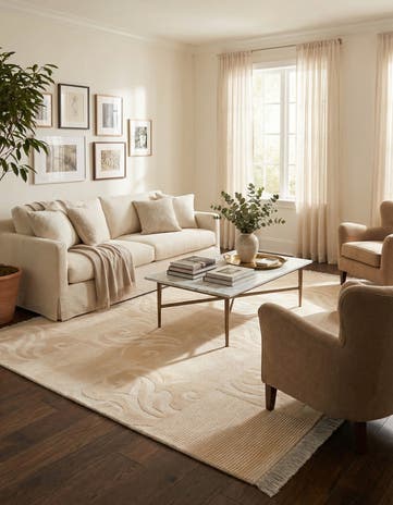5' 8 x 8' Hand Knotted Darya Wool Rug