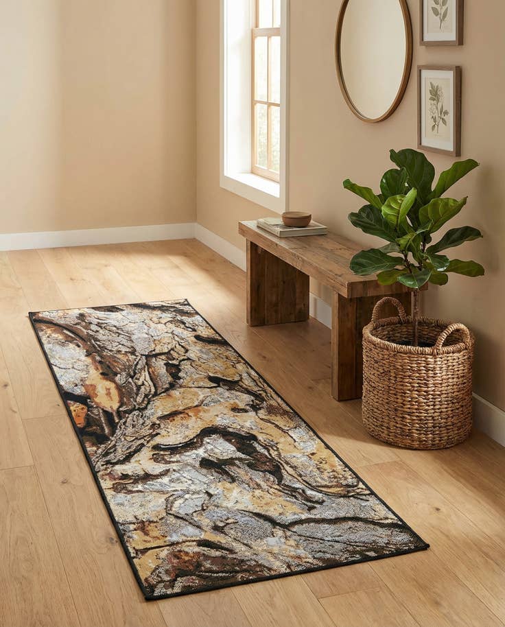 Detail image of 2' x 5' Easy-Clean Modern Indoor / Outdoor Runner Rug