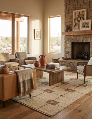 6' 7 x 9' 5 Hand Knotted Kashkuli Gabbeh Wool Rug