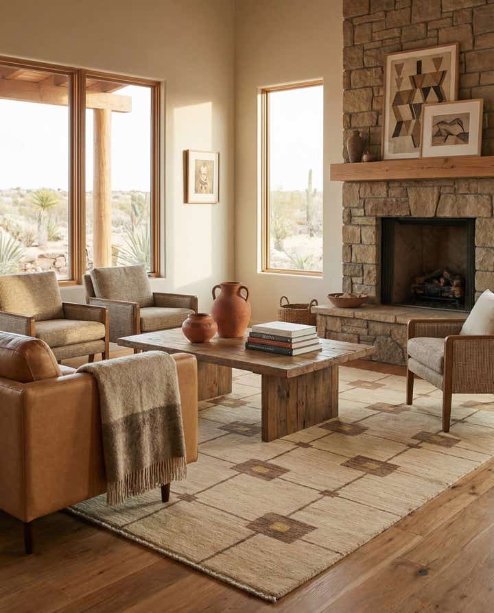 6' 7 x 9' 5 Hand Knotted Kashkuli Gabbeh Wool Rug