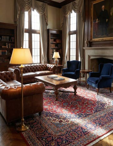 9' 8 x 13' 2 Hand Knotted Kashan Persian Wool Rug