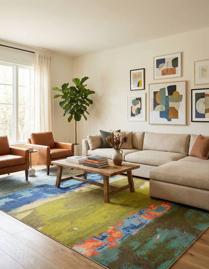 Detail image of 10' 6 x 16' 5  Washable Casablanca Rug