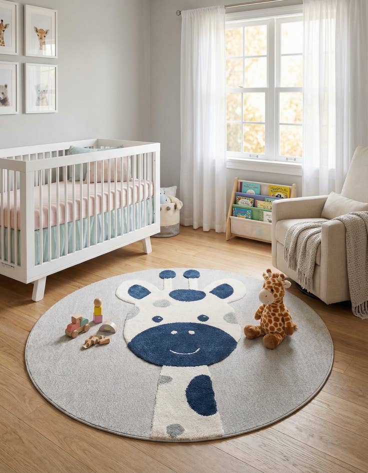 Detail image of 7' x 7' Whimsy Kids Round Rug