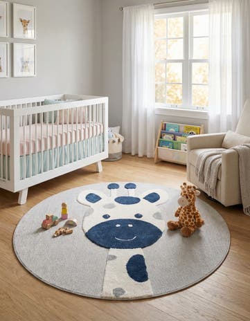 7' x 7' Whimsy Kids Round Rug