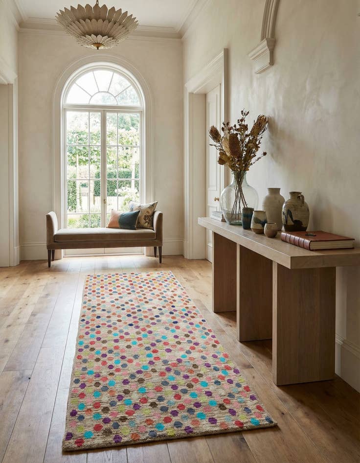 Detail image of 5' 4 x 15' 7 Hand Knotted Darya Wool Runner Rug