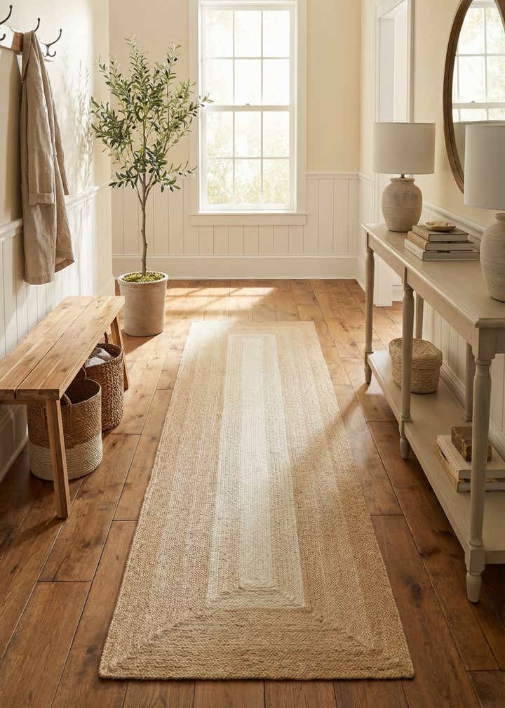2' 7 x 12' Handmade Hand Braided Wool Runner Rug