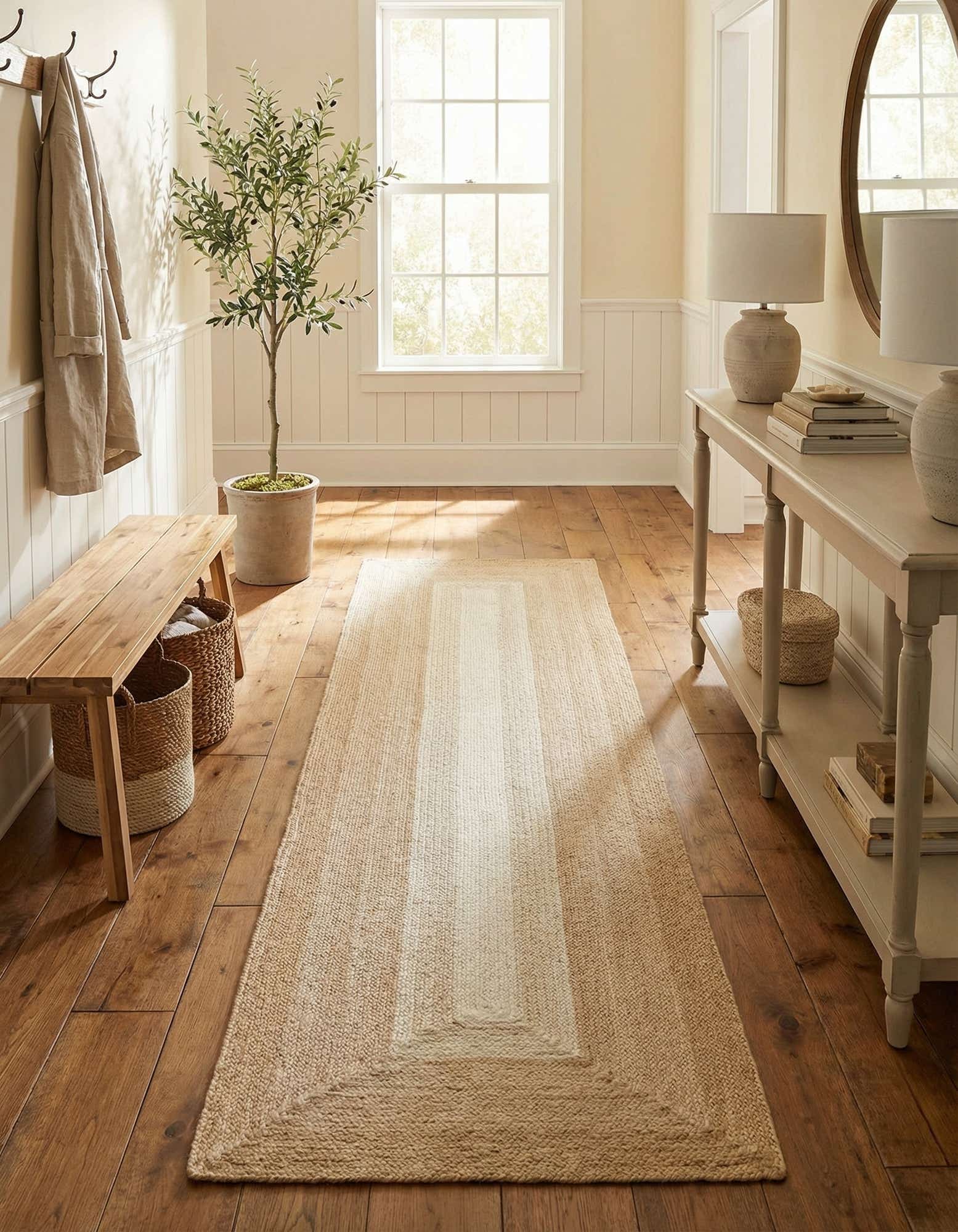2' 7 x 12' Handmade Hand Braided Wool Runner Rug