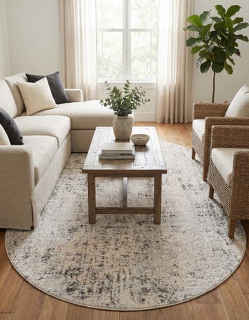Gray Caspian Oval Rug