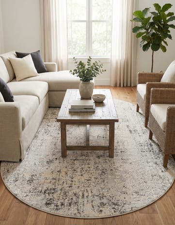 Gray Caspian Oval Rug