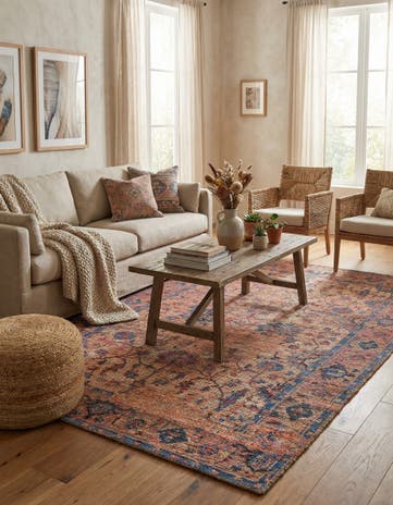 6' 1 x 9' Hand Woven Chenille Jute Rug