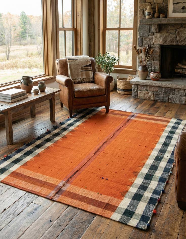 Detail image of 4' 11 x 6' 7 Jajim Rug