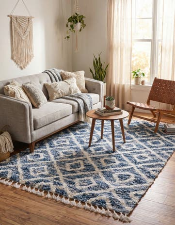 Blue Lagom Shag Rug