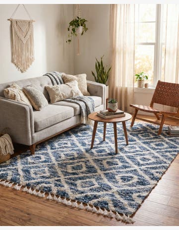 Blue Athena Shag Rug