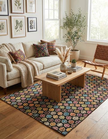 4' 10 x 6' 7 Hand Knotted Darya Wool Rug