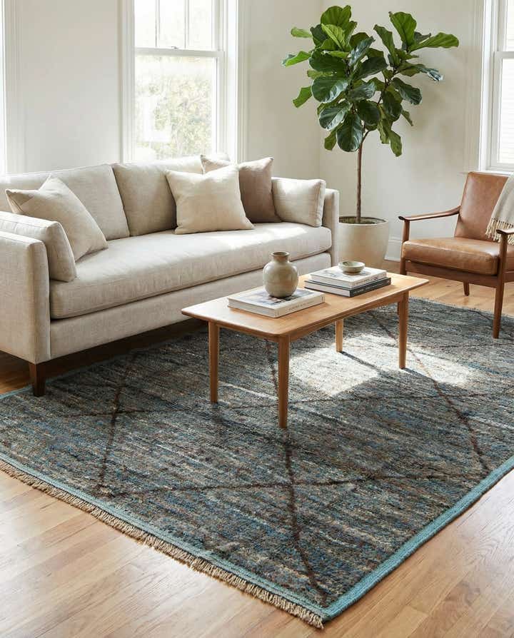 5' 11 x 9' 9 Hand Knotted Moroccan Wool Rug