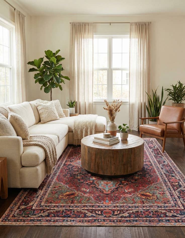 Detail image of 6' x 9' Washable Timeless Rug