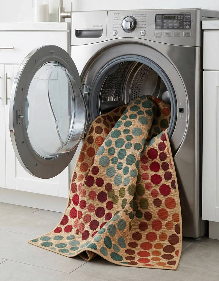 Detail image of 2' 7 x 10'  Washable Modern Indoor / Outdoor Runner Rug