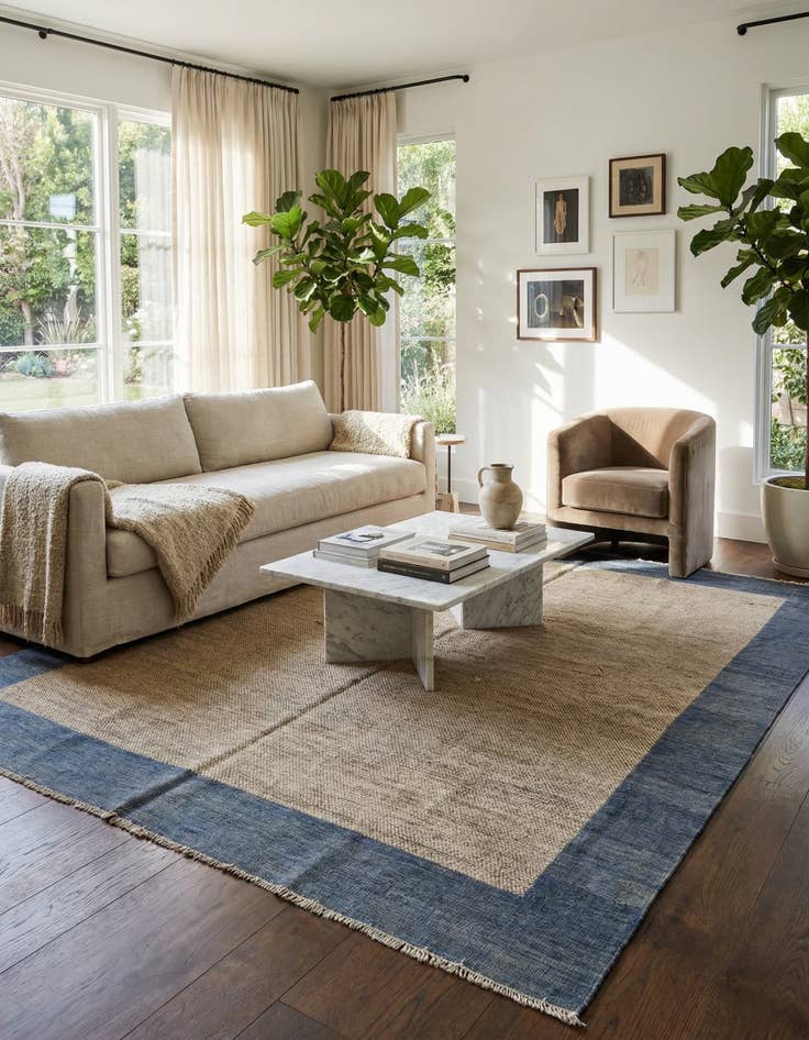 Detail image of 8' 2 x 9' 7  Hand Woven Kilim Modern Wool Rug