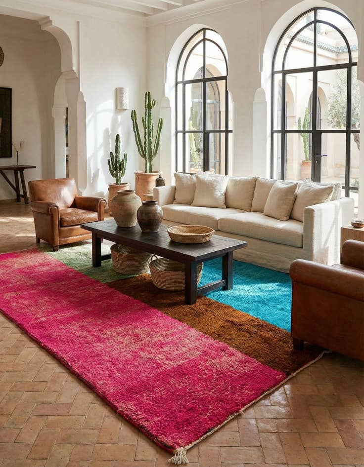 Detail image of 5' 2 x 7' 8  Hand Knotted Moroccan Wool Rug