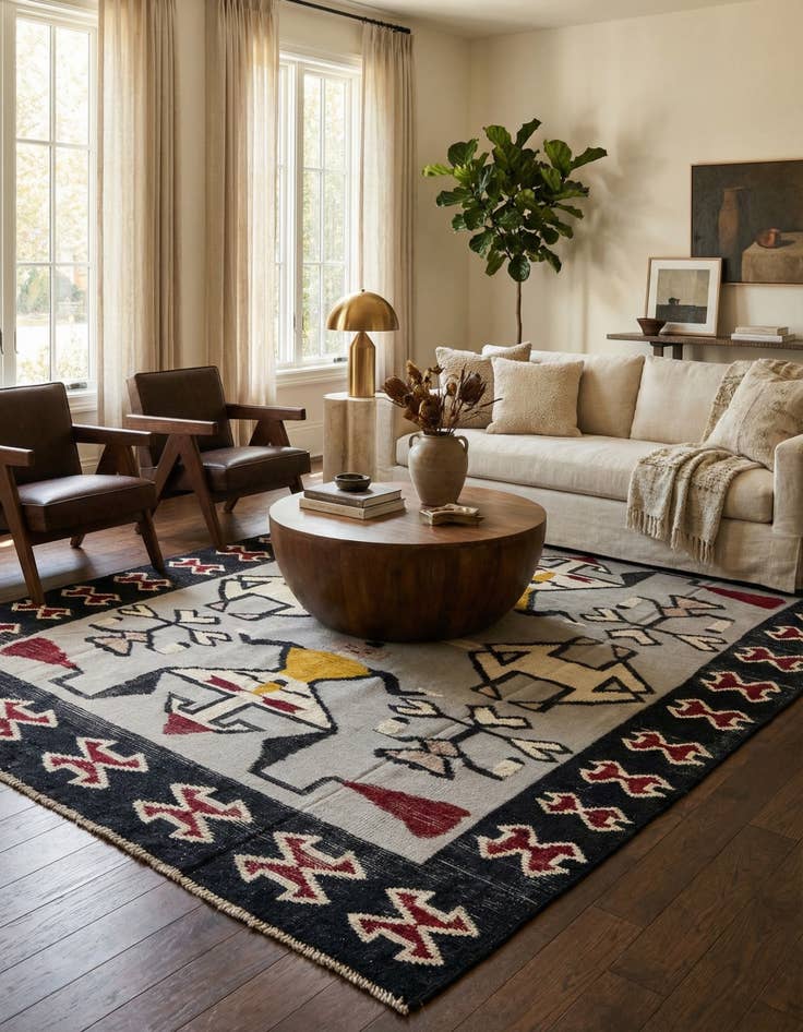 Detail image of 7' 8 x 10' 4  Hand Knotted Darya Wool Rug