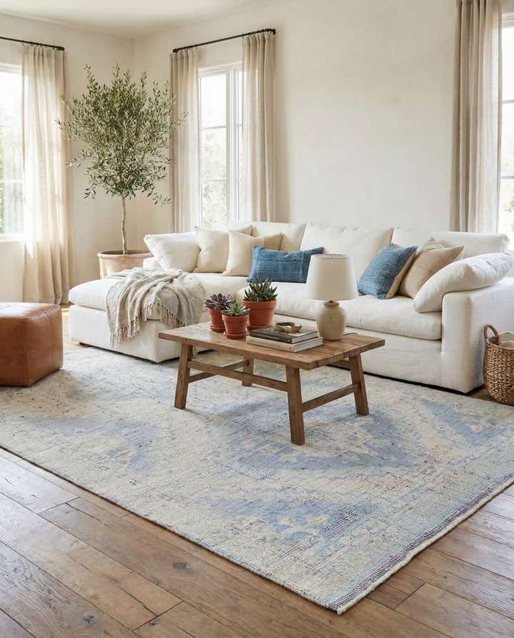 5' 10 x 8' 10 Hand Knotted Moroccan Wool Rug