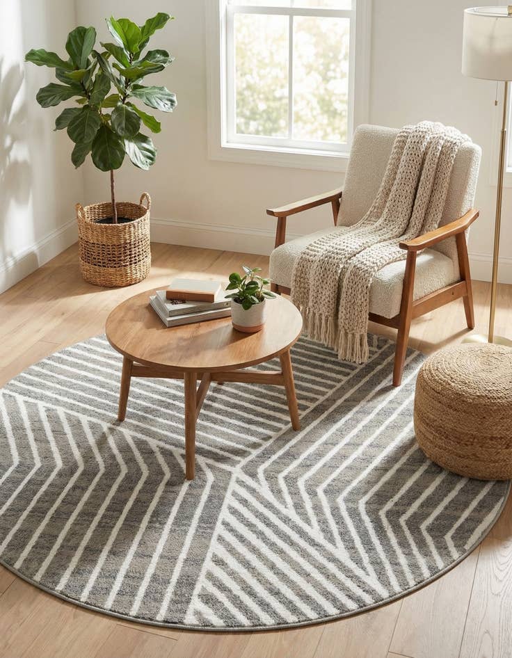 Detail image of 6' x 6' Oslo Round Rug