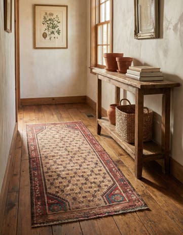 2' 1 x 4' 8 Hand Knotted Ultra Vintage Persian Wool Runner Rug