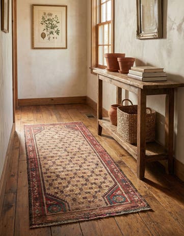 2' 1 x 4' 8 Hand Knotted Ultra Vintage Persian Wool Runner Rug