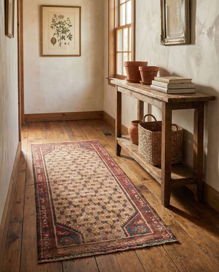 2' 1 x 4' 8 Hand Knotted Ultra Vintage Persian Wool Runner Rug