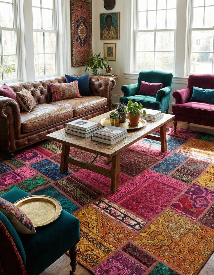 Detail image of 5' 10 x 7' 7  Hand Knotted Ultra Vintage Persian Wool Rug